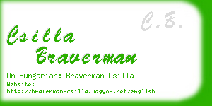 csilla braverman business card